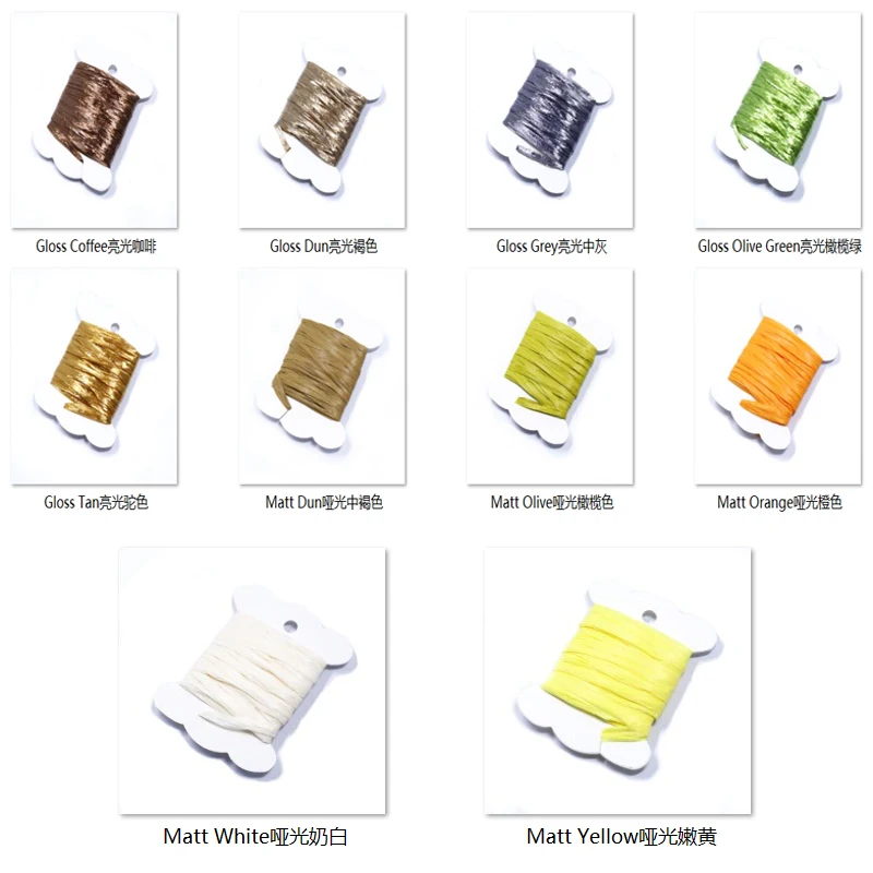 Colores opcionales del material para moscas