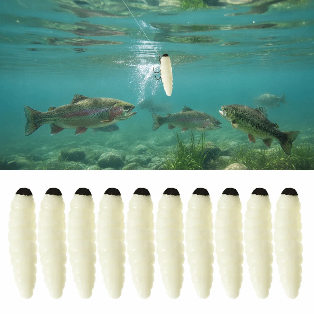 Señuelo de vinilo blando realista para pesca de trucha - imagen 4