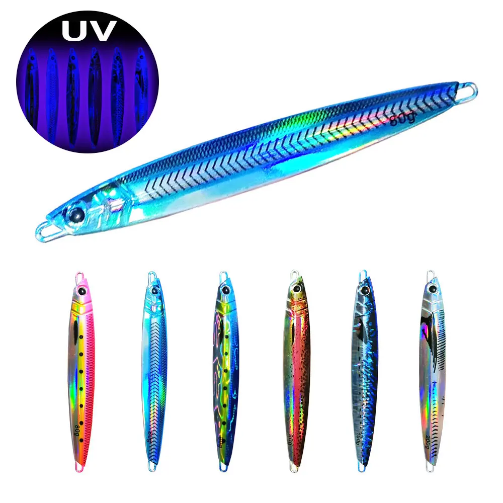 Jig Metálico UV 3D para pesca de fondo – Caída lenta - imagen 5