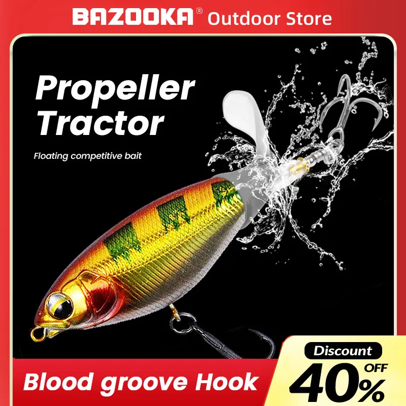 Señuelo Bazooka Whopper Popper en acción