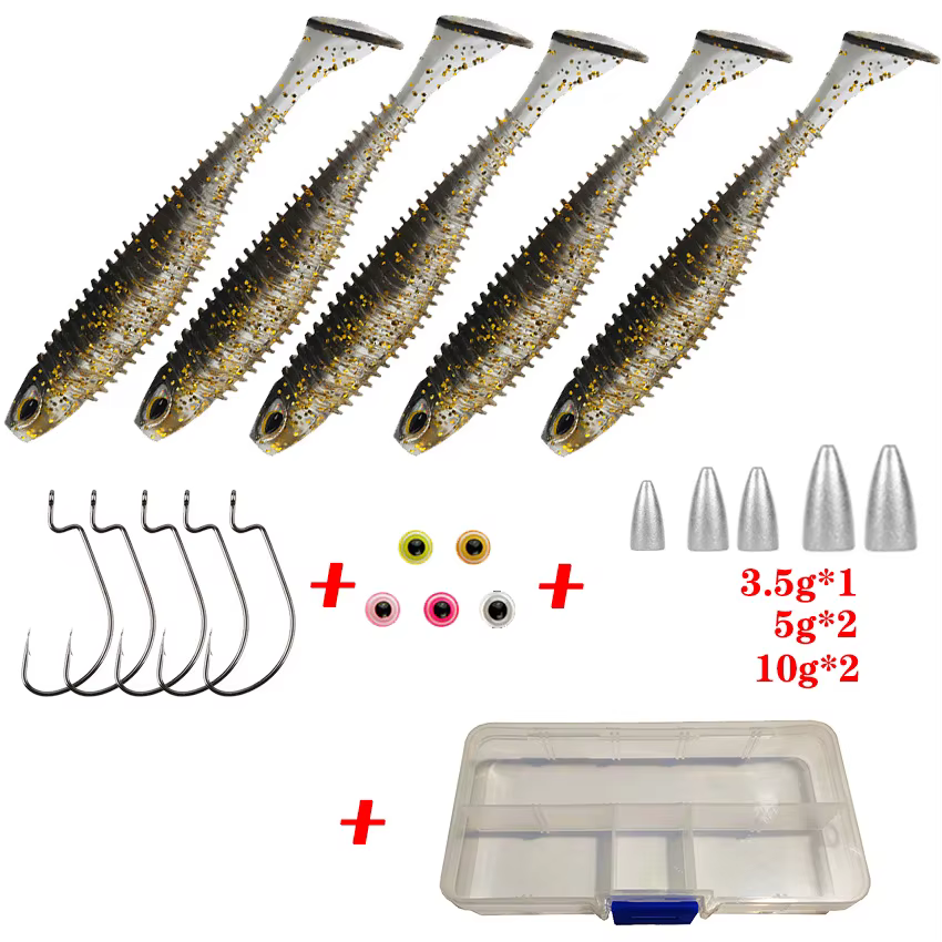 Kit herramientas accesorios vinilos silicona carpa Swimbait para pesca - imagen 5