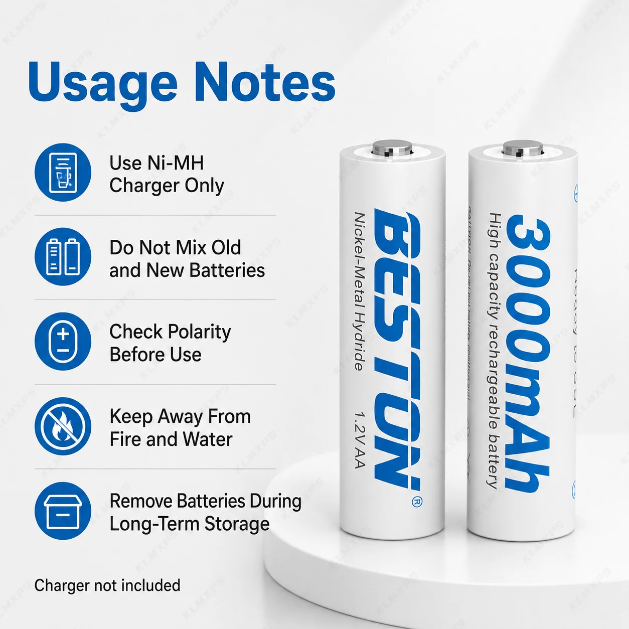 Pilas recargables AA Ni-MH 1,2 V para micrófono y ratón - imagen 5