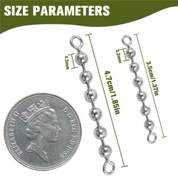 Accesorios de pesca: cuentas, cadena giratoria, bolas inox, señuelo