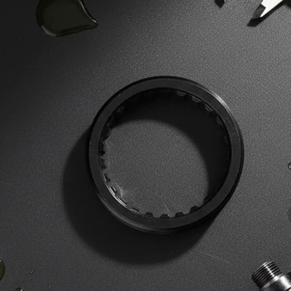 Anillo dentado para trinquete de bicicleta de aluminio negro - imagen 5