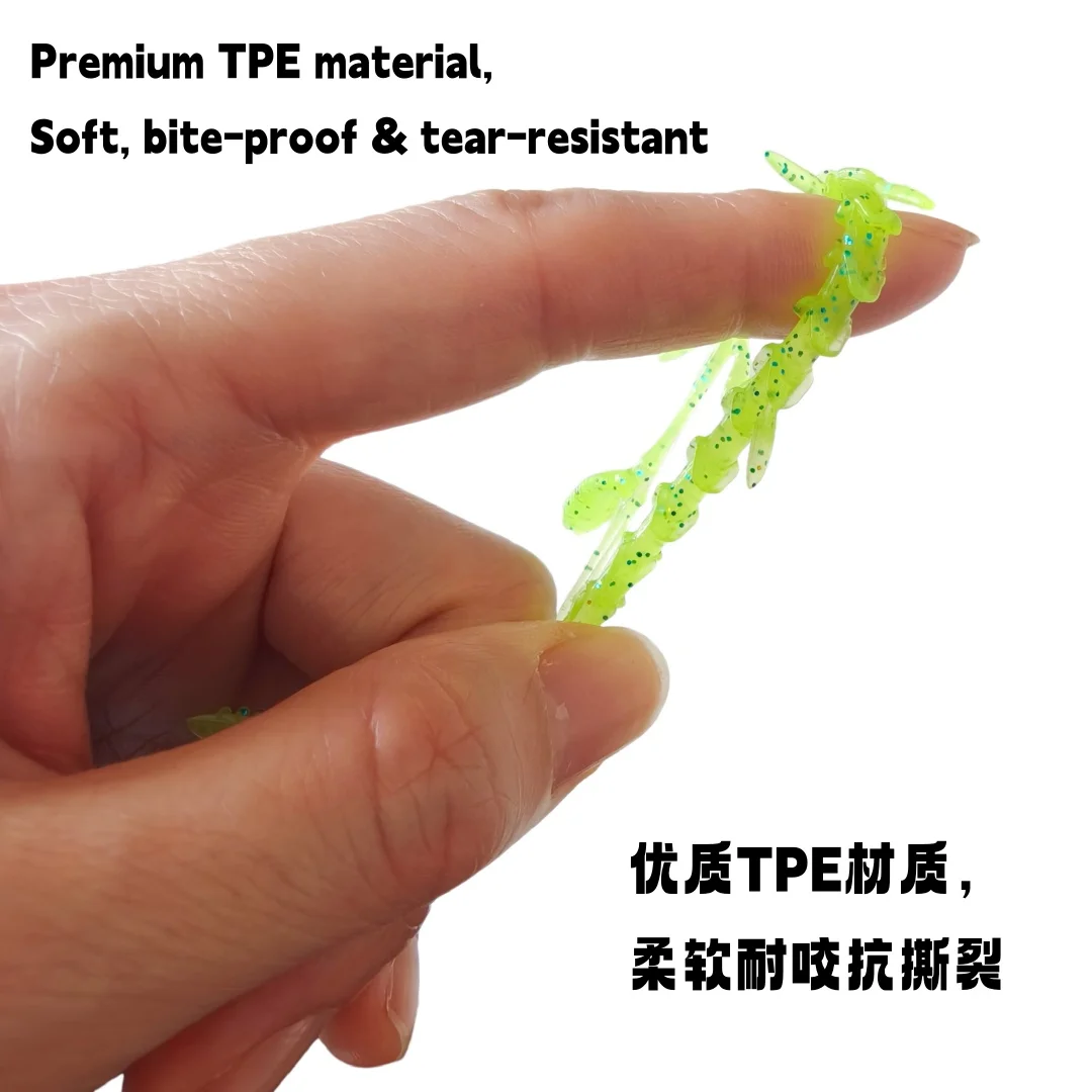 Swolfy señuelo blando camarón TPE realista para lubina y trucha - imagen 2