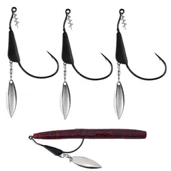 Goture Anzuelos Jig Head mar con cuchilla giratoria y púas anchas