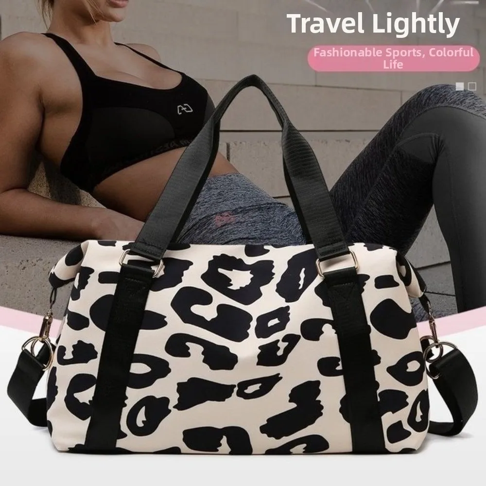 Bolsa de viaje espaciosa con estampado de leopardo, gran capacidad - imagen 5
