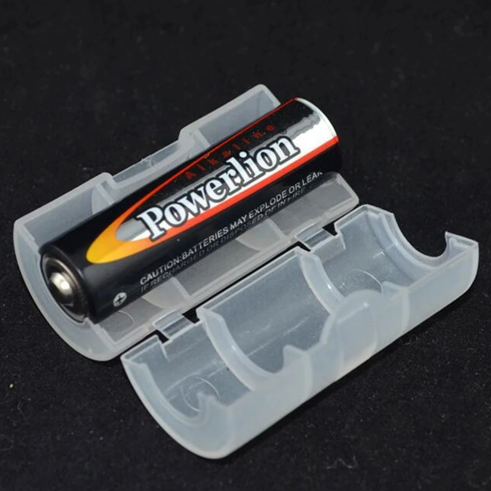Caja de almacenamiento transparente para baterías AA y C con adaptador - imagen 4