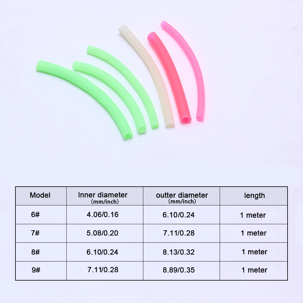 Tubo luminoso pesca anti-mordeduras de silicona varios tamaños - imagen 4
