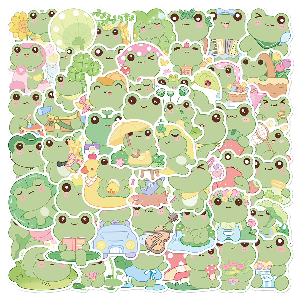 Pegatinas adhesivas de rana – Impermeables para dispositivos y objetos personales - imagen 4