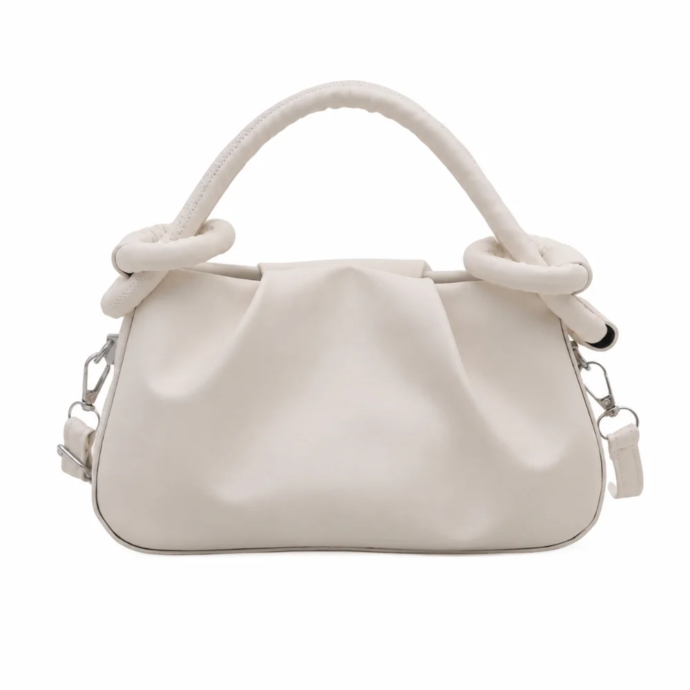 Bolso bandolera pequeño tipo nube plegable de piel PU para mujer - imagen 3