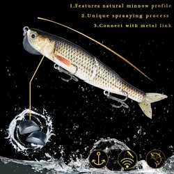 Señuelo Wobbler articulado deslizante para pesca deportiva