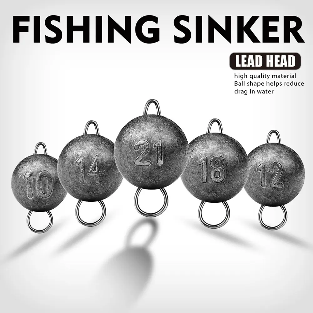 FREE FISHER Plomos Dropshot redondos con esmerillón y cabeza jig
