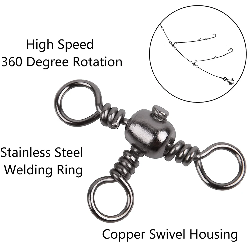 Swivel 3 Vías Cruzado – Giratorio para Pesca Marina - imagen 3