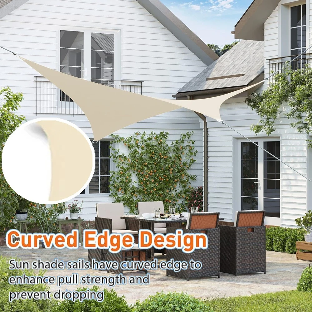 Toldo de sombra impermeable Beige – Bloqueo UV 98% para jardín y patio - imagen 4