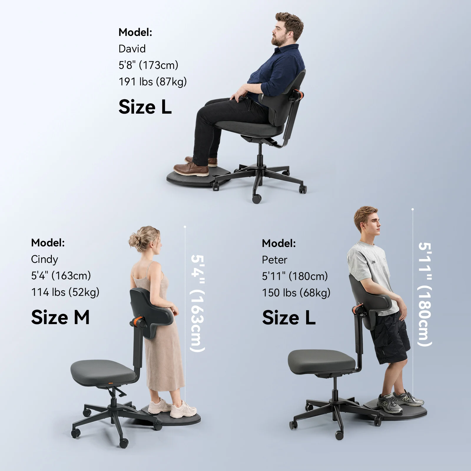 Newtral Taburete ergonómico regulable con tapete antifatiga - imagen 2