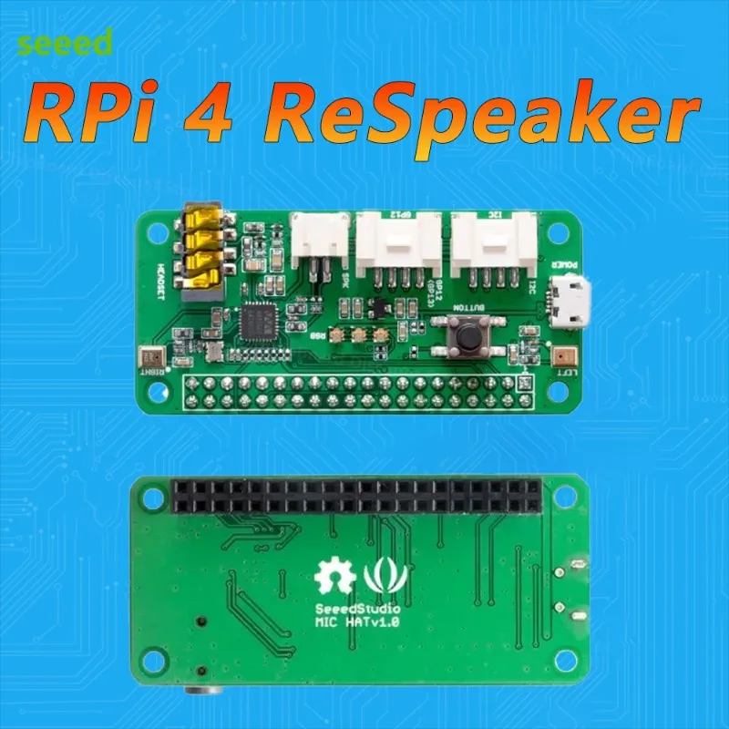 ReSpeaker Raspberry Pi 4 micrófono matriz para reconocimiento de voz