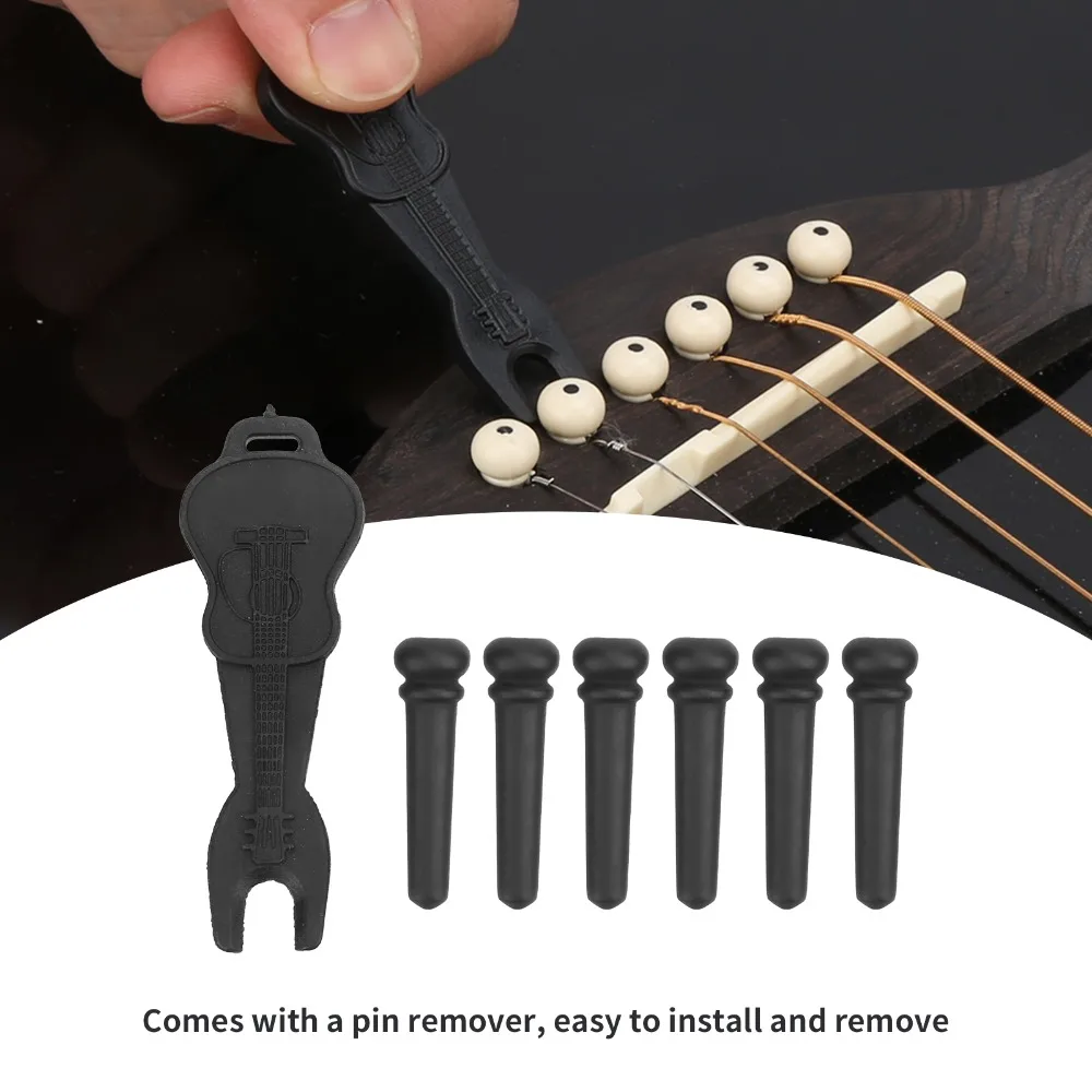 Púas de ébano ranuradas con incrustación de nácar para guitarra acústica - imagen 2