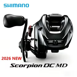 Carrete Giratorio Shimano Scorpion DC Silent MD200 para Black Bass