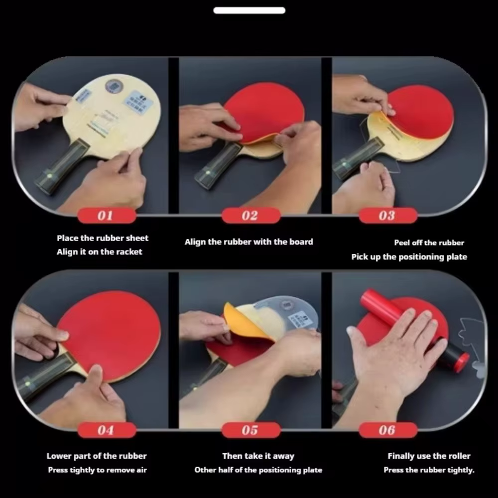 Posicionador Raqueta Tenis de Mesa – Placa Alineación Goma Acrílica - imagen 4