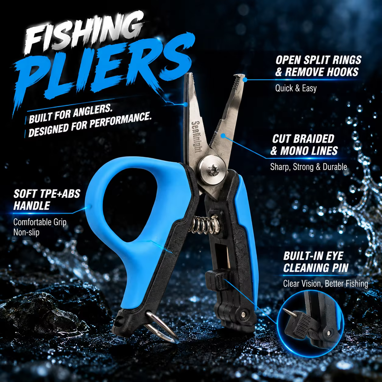 Alicate Pesca Retráctil SeaKnight – Mini Multiusos Titanio - imagen 3