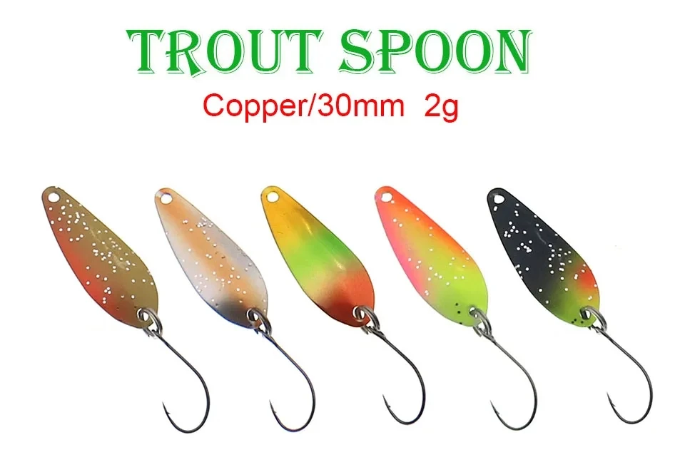 Cucharilla de pesca Forel Vissen de cobre de 2g y 30mm