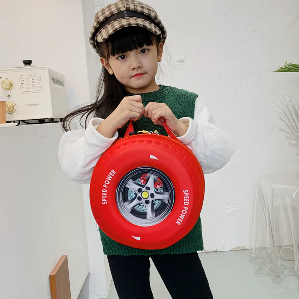 Mochila Infantil 3D Neumático con Ruedas y Protección Espinal - imagen 5