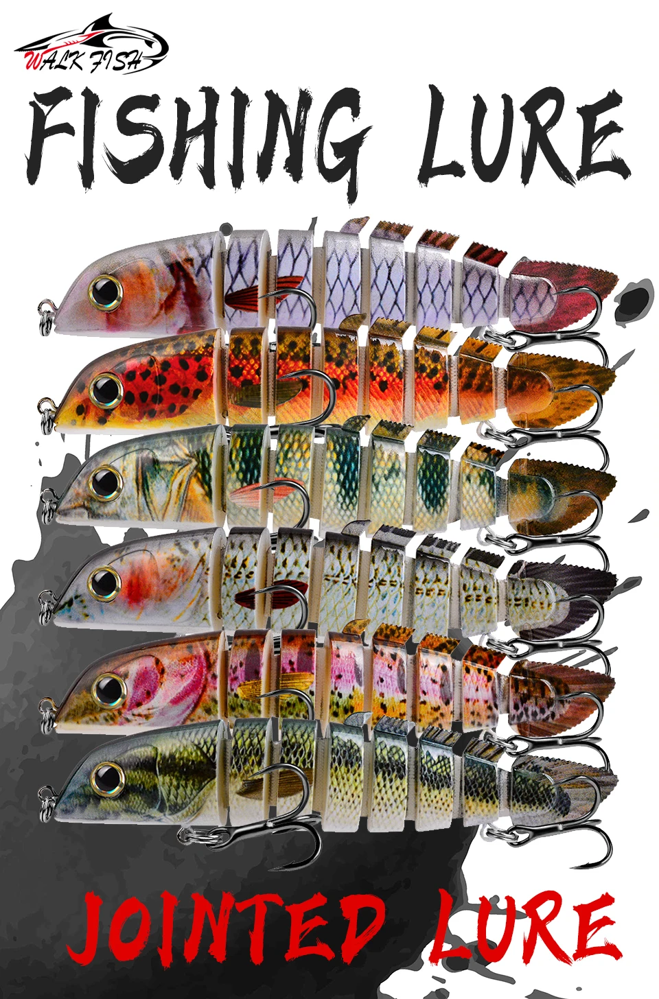 WALK FISH Swimbait multiarticular 13cm vista lateral