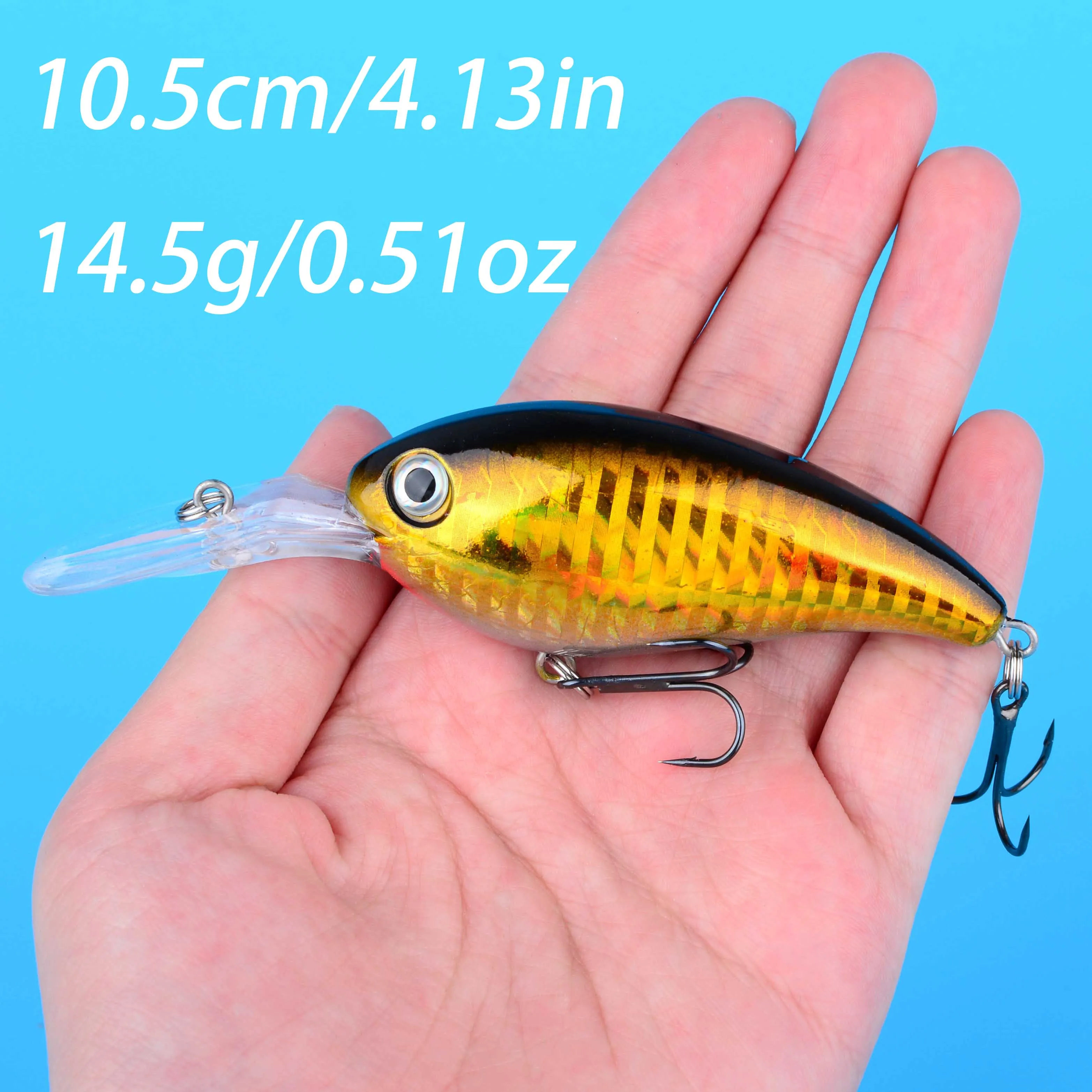 Crankbait Minnow para lubina y lucio, ideal para arrastre - imagen 3