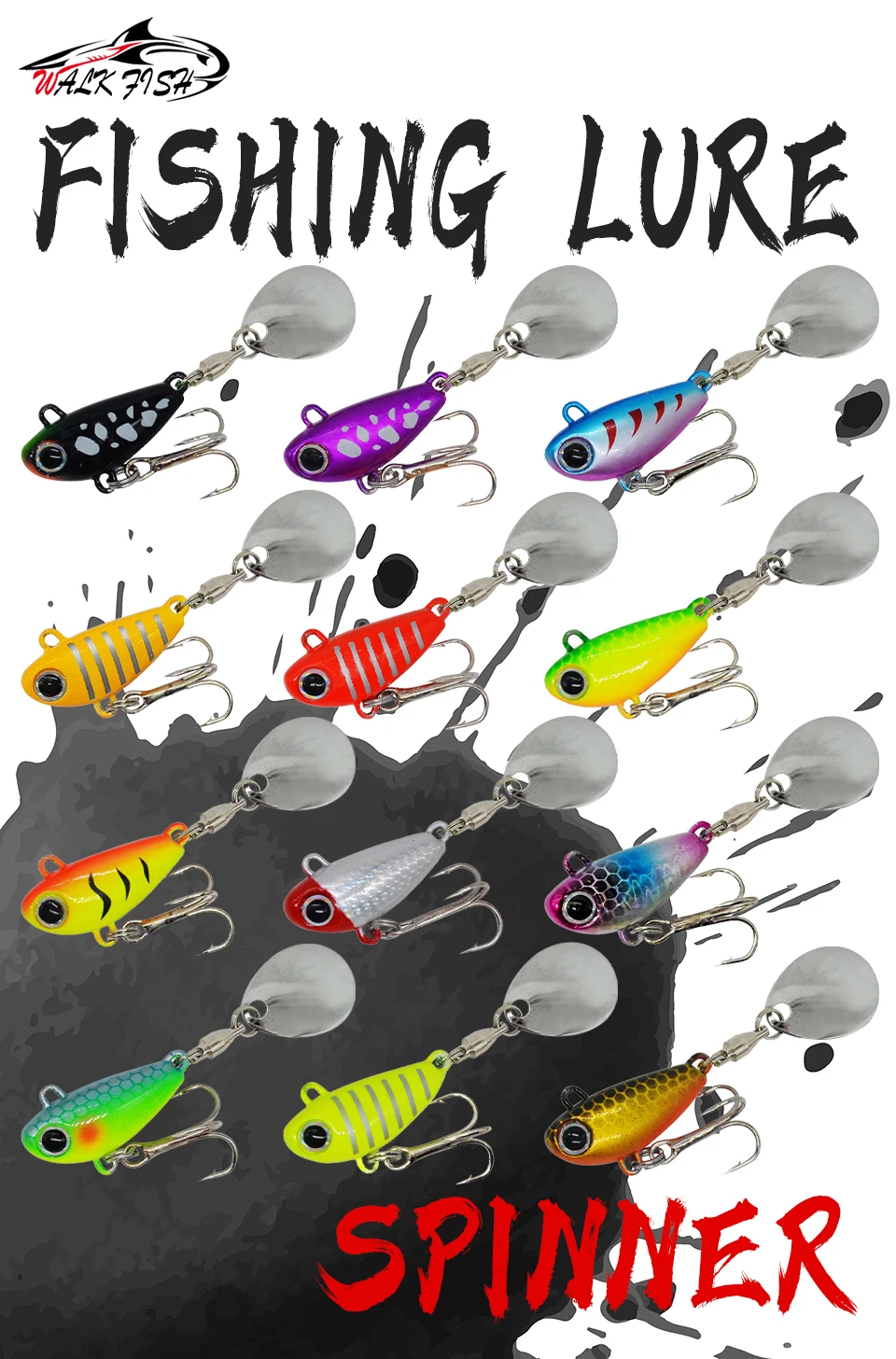 Mini VIB metálico WALK FISH de 10 g y 27 mm