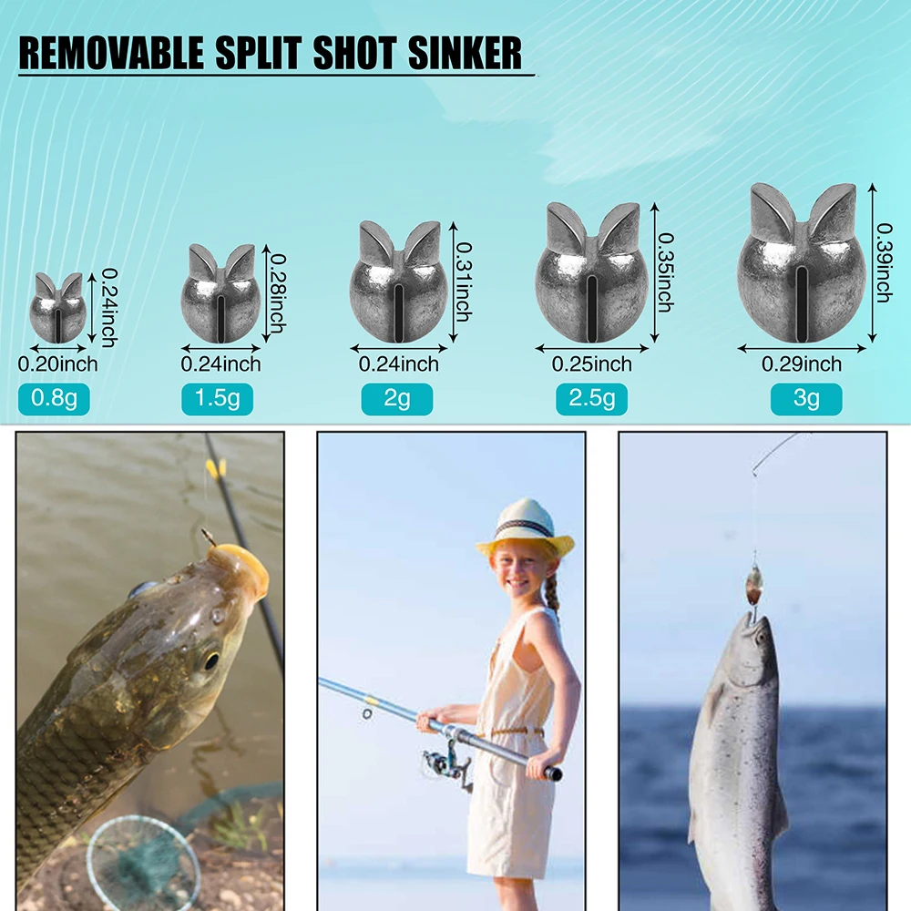 Plomos para lubina – Set extraíbles redondos de pesca - imagen 5