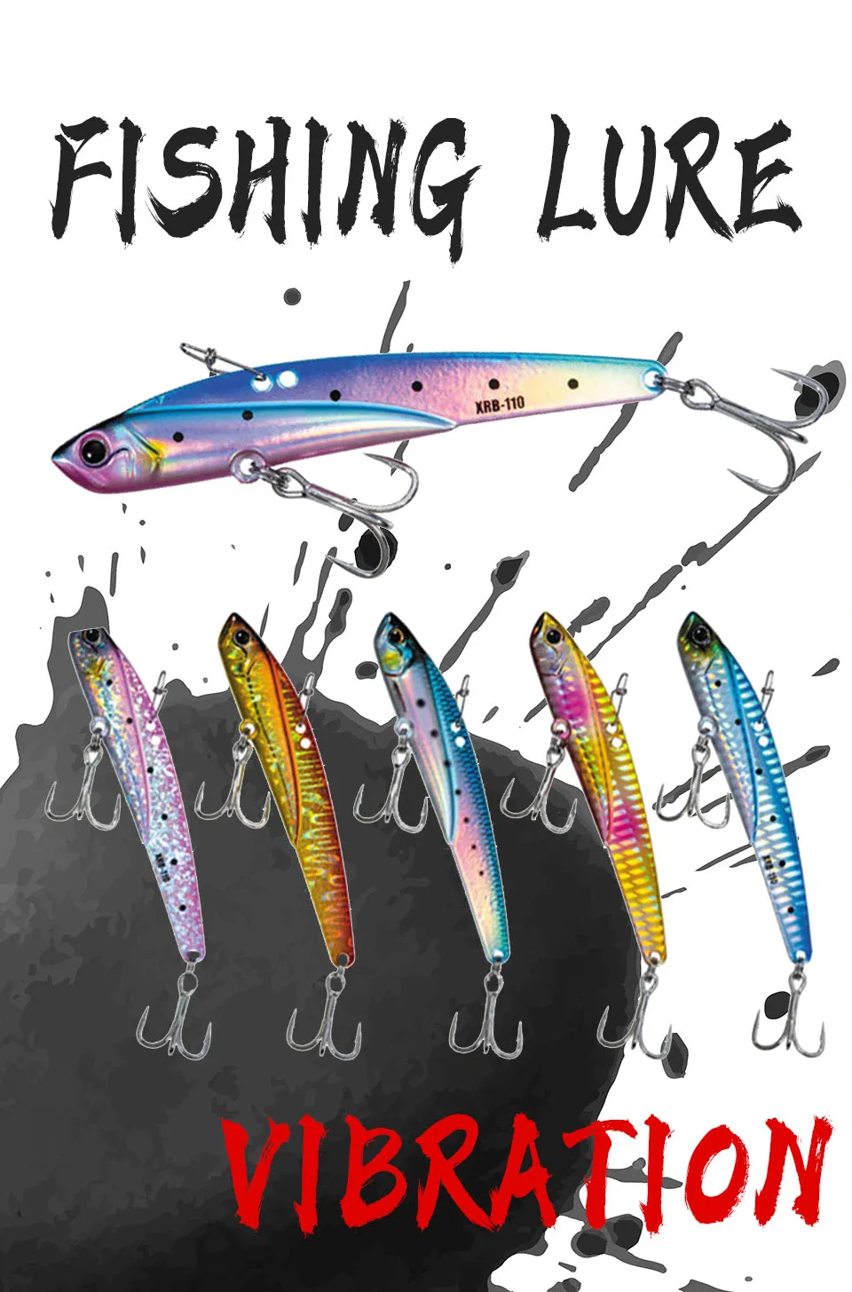 Señuelo frontal sobre fondo marino