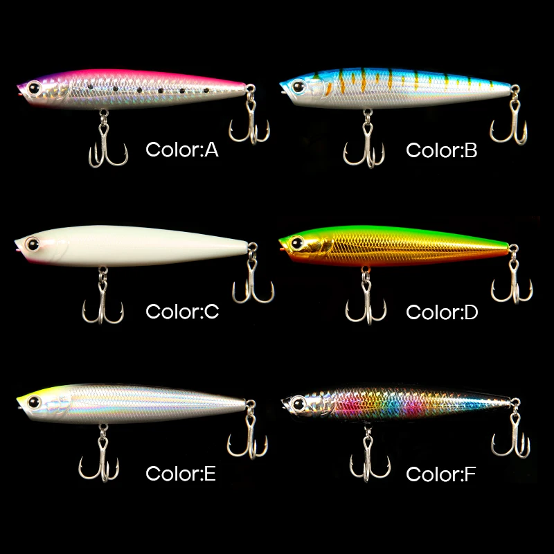 Popper flotante LETOYO – Señuelo lápiz duro Topwater para lubina - imagen 3