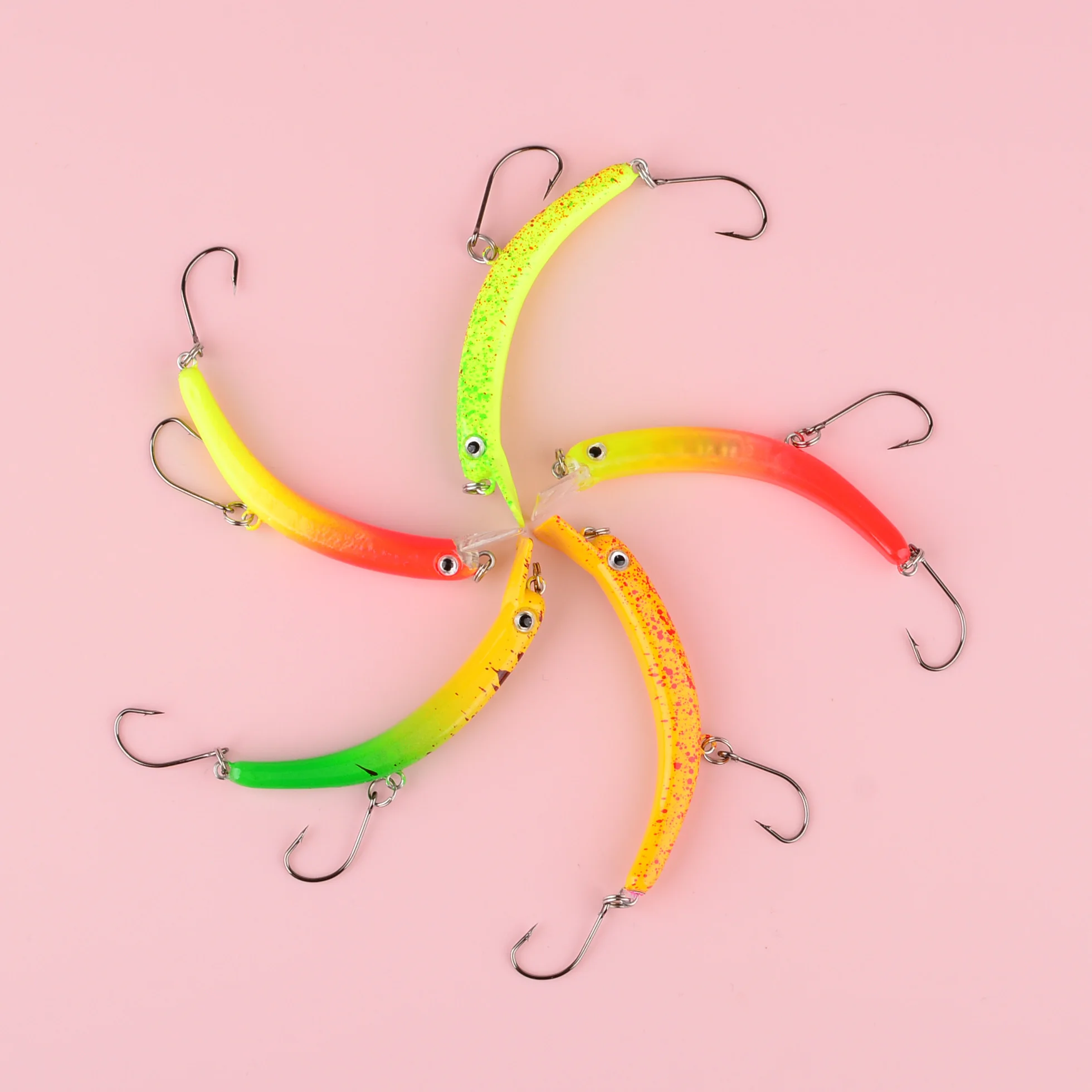 Señuelo minnow hundimiento lento con anzuelos triangulares de plástico - imagen 5