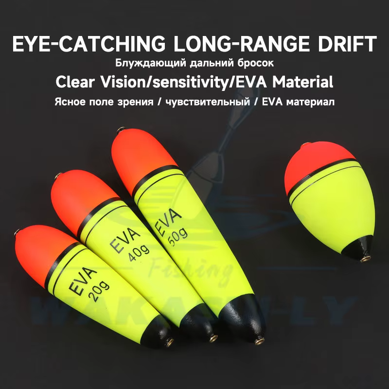 Flotador deslizante lubina EVA gran barriga – largo alcance fluorescente - imagen 5
