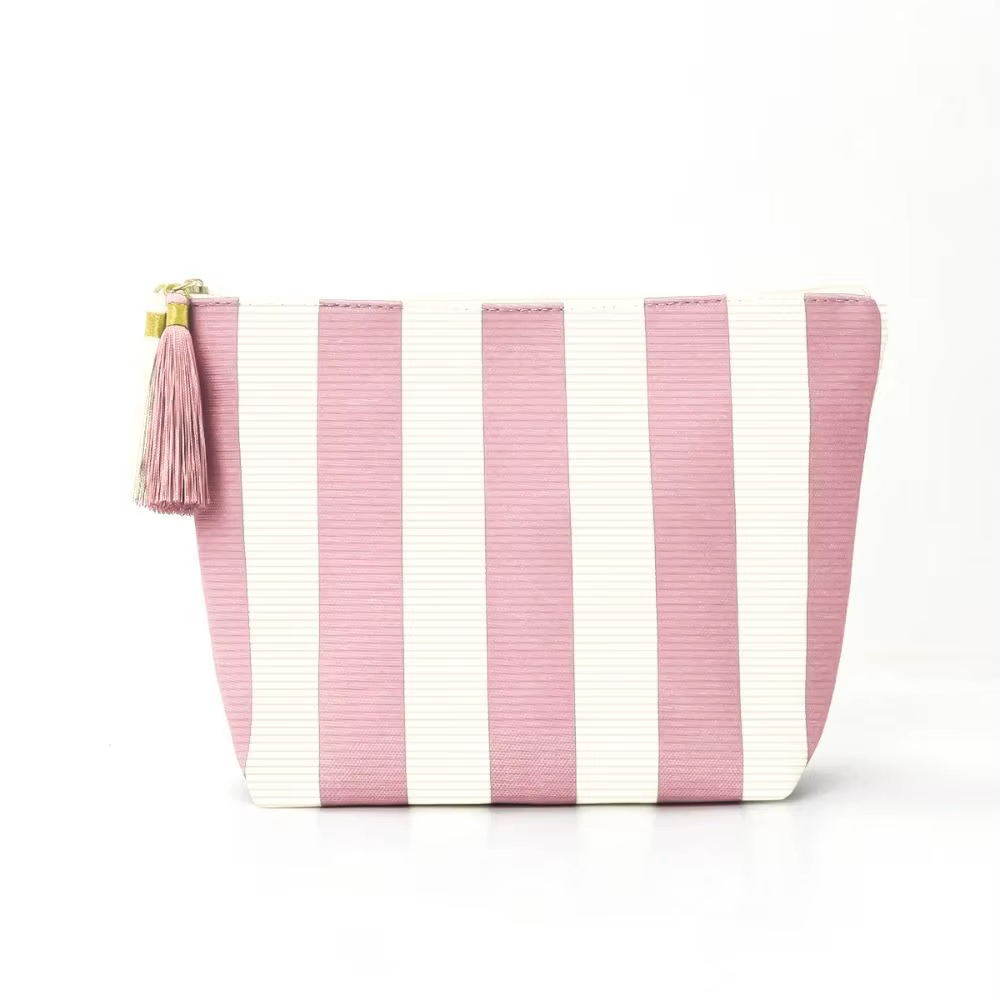 Bolsa de Maquillaje Pana a Rayas – Gran Capacidad para Viajes - imagen 5
