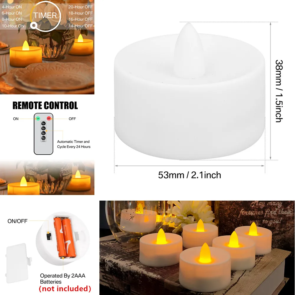 Luz LED Pesca Nocturna Vela Sin Llama Recargable con Control Remoto - imagen 4