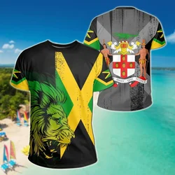 Camiseta PLstar Cosmos Jamaica con escudo León 3D estilo verano