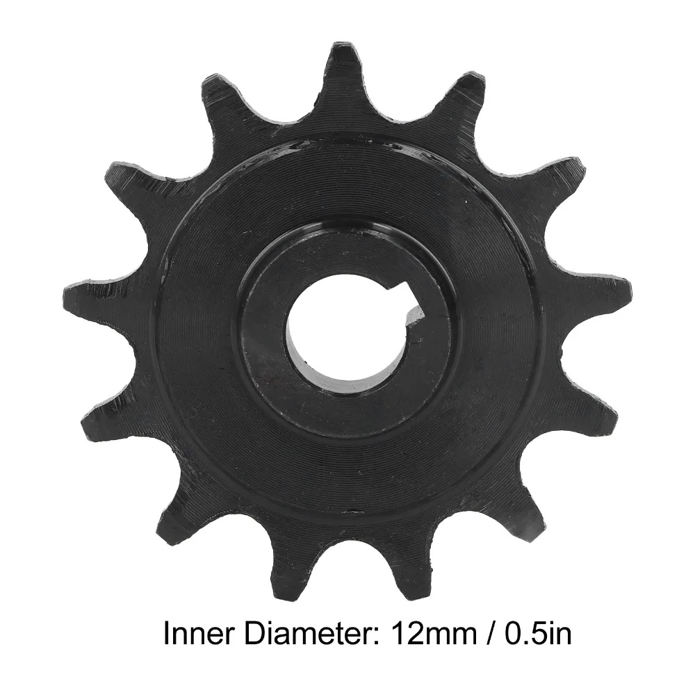 Engranaje piñón motor bicicleta eléctrica de acero negro - imagen 2