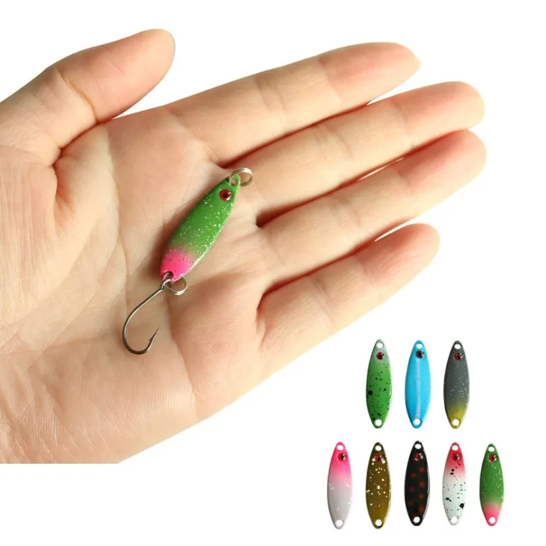 Set de 8 cucharillas Spoonbait AJLURES con colores variados