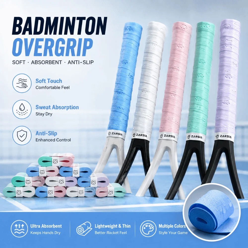 Cinta de agarre multicolor PU para raqueta de bádminton y tenis - imagen 3