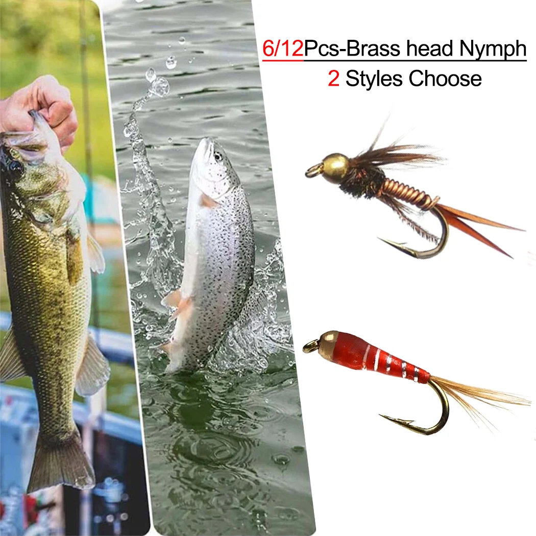 Señuelo de pesca de tungsteno con diseño tipo ninfa