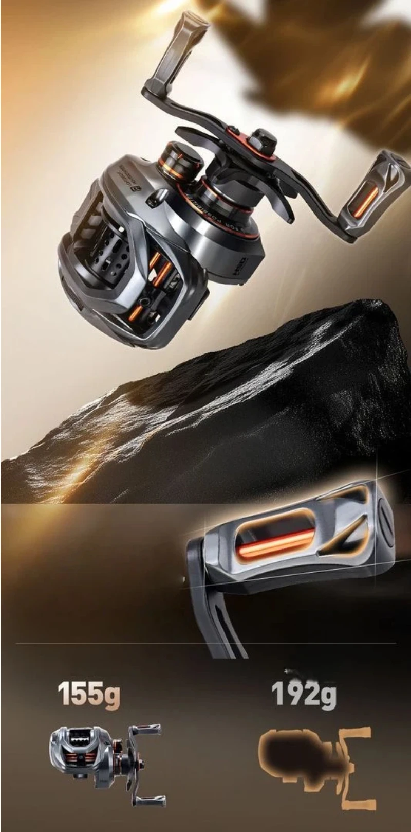 Carrete con diseño compacto para micro lure