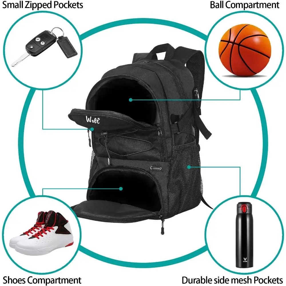 Mochila impermeable de gran capacidad con compartimento separado - imagen 2