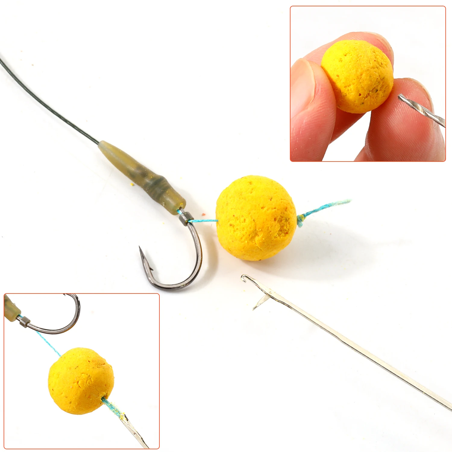 Detalle de agujas de pesca