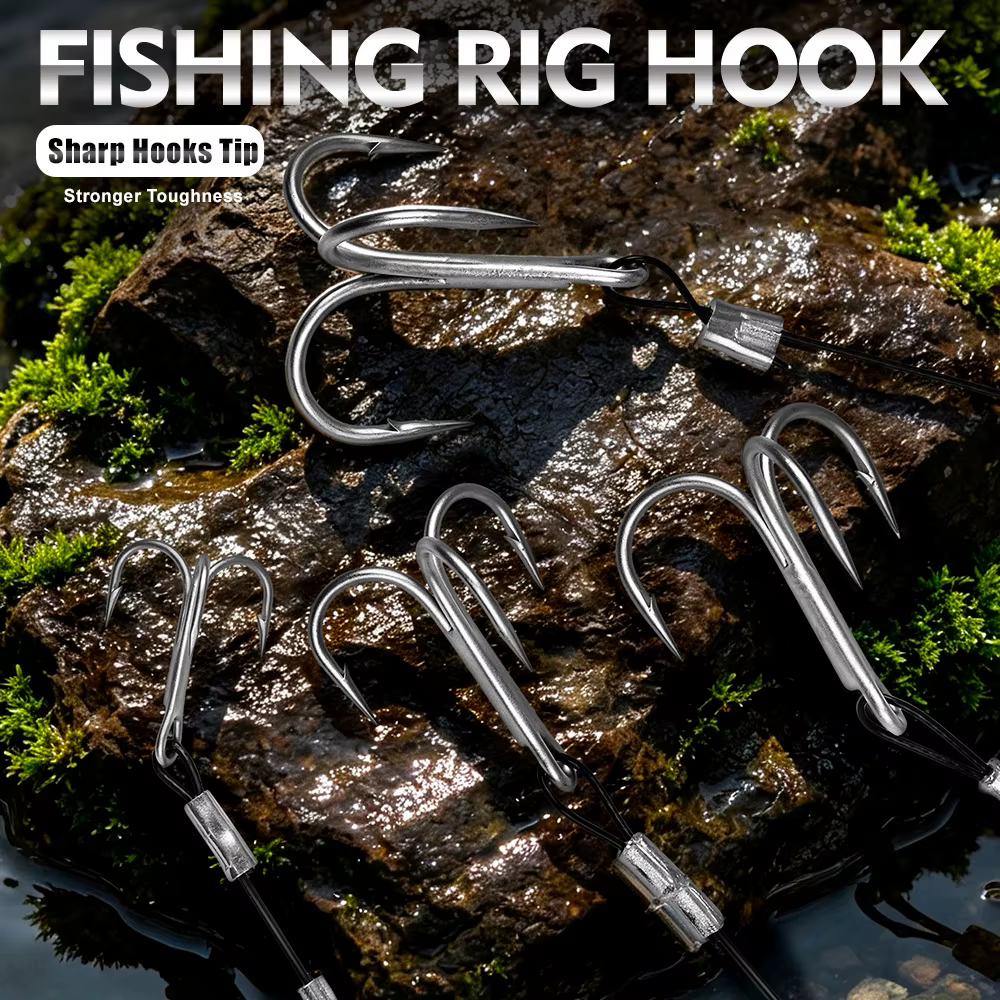 Proberos Stinger Rig Antipicadura Triples Acero Jigging Lucio Vinilo - imagen 2