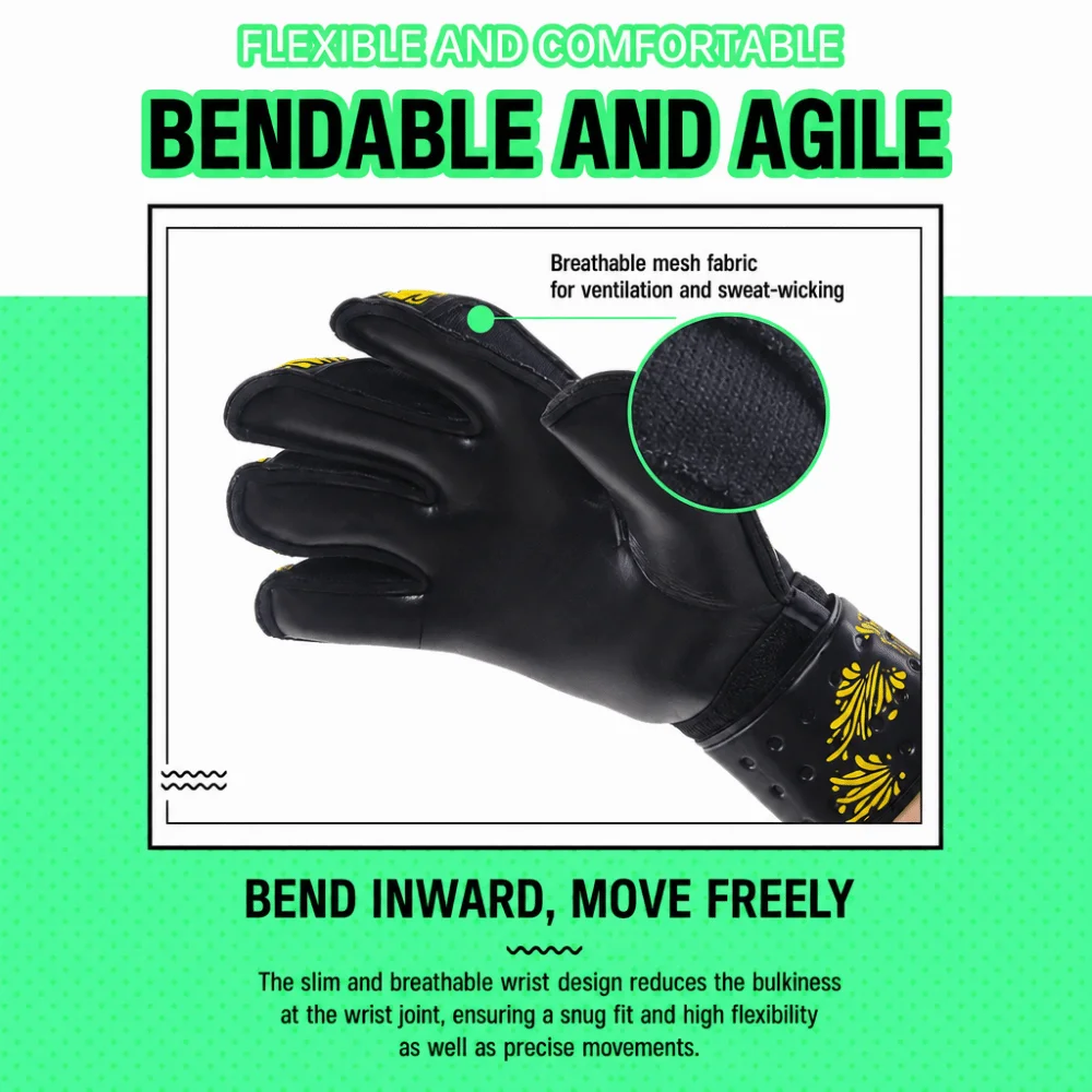 Guantes de portero de látex grueso anticolisión antideslizantes