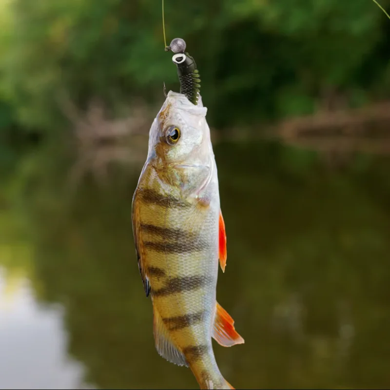 Goture señuelos blandos con jig head y vinilo para pesca - imagen 4