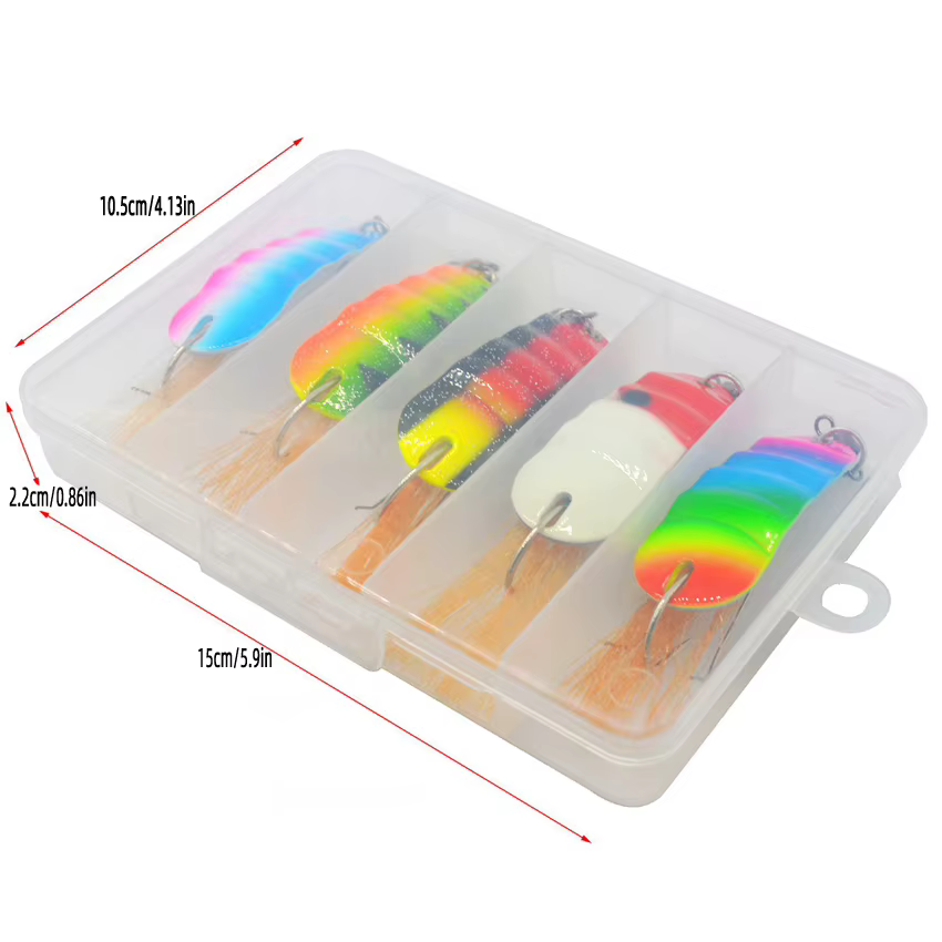 Cuchara Señuelo de Metal Arco Iris 21 g para Pesca en Hielo - imagen 2