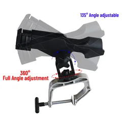 Soporte Válvula Barco Pesca – Aluminio Negro Anticorrosión